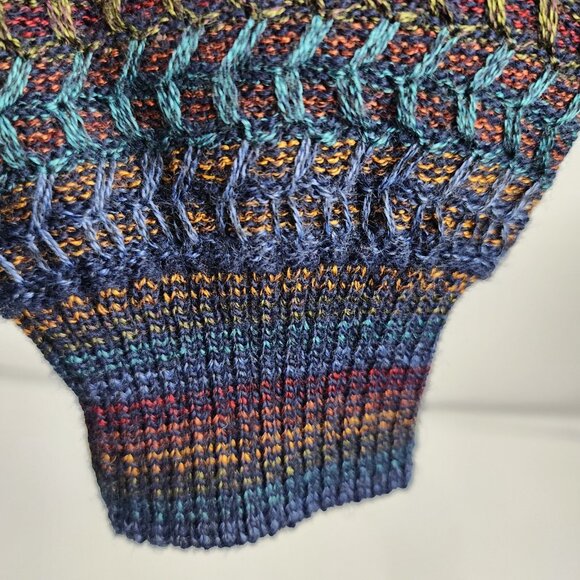 Riscatto Sweater Mens Multi Italy Wool Blend V-Neck Pullover - Picture 5 of 7